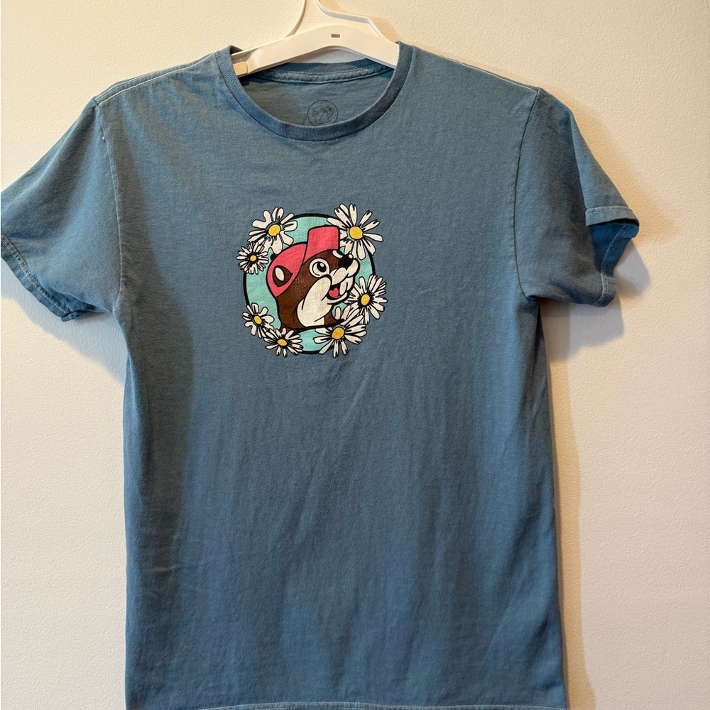 Blue Buccees T-Shirt with Flowers